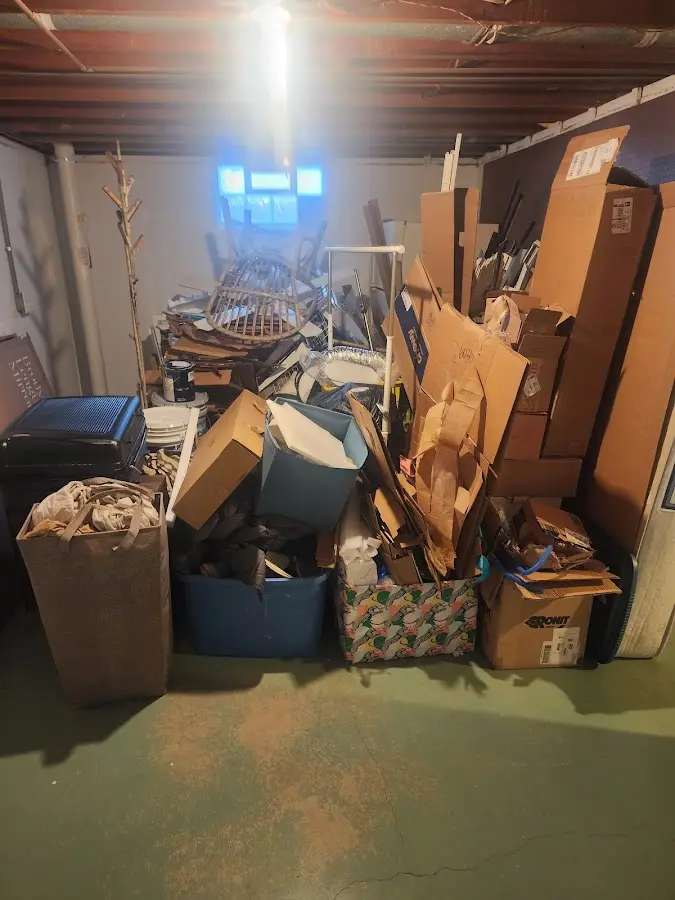 Roll-off dumpster container at job site for Yard Waste Dumpster Rental in Taylor Lake Village